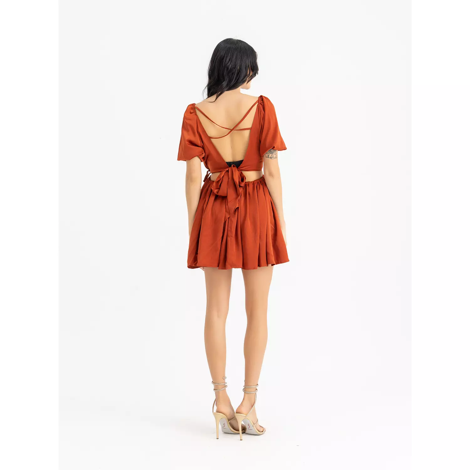 The POUFA cutout satin mini dress  1