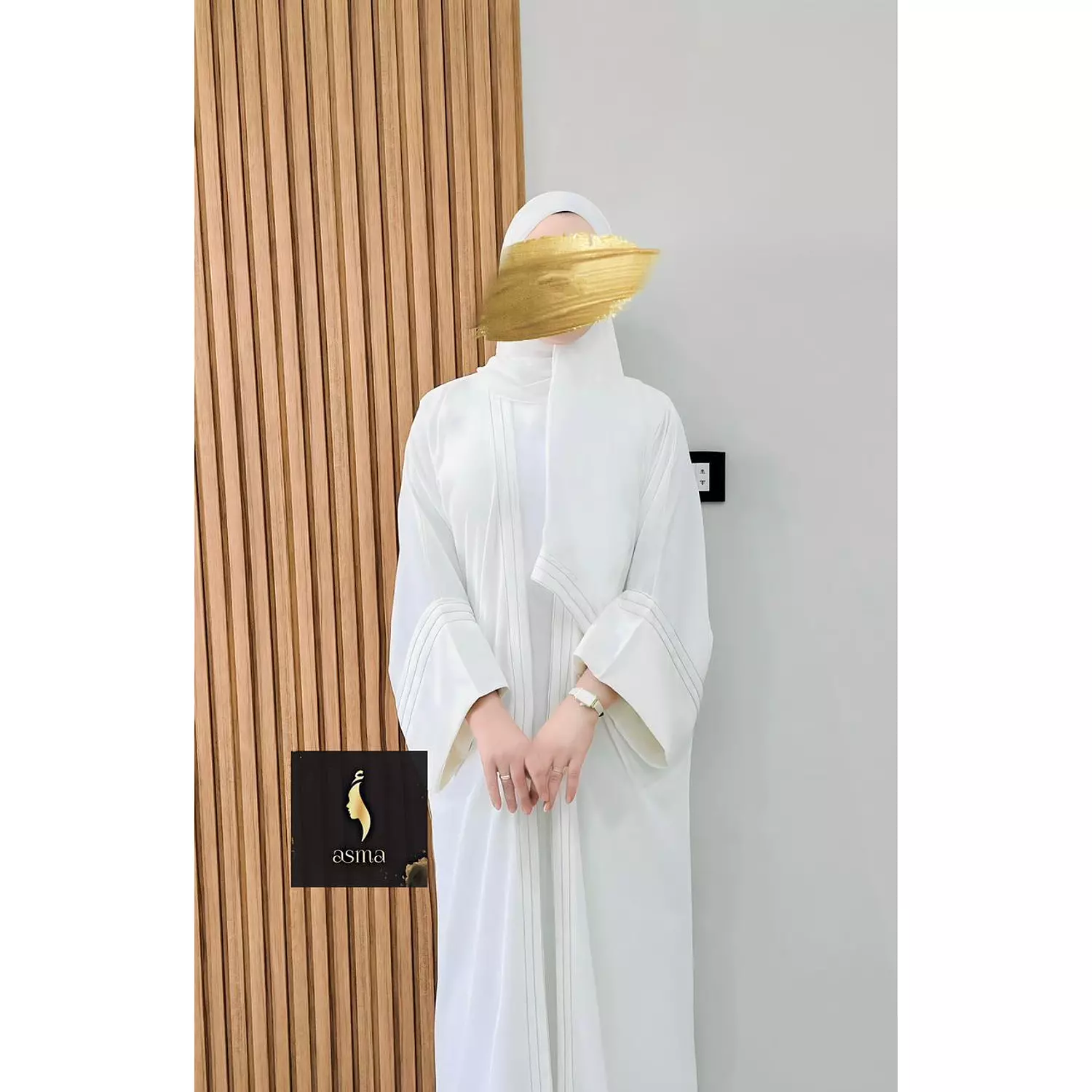 White Omra Abaya hover image