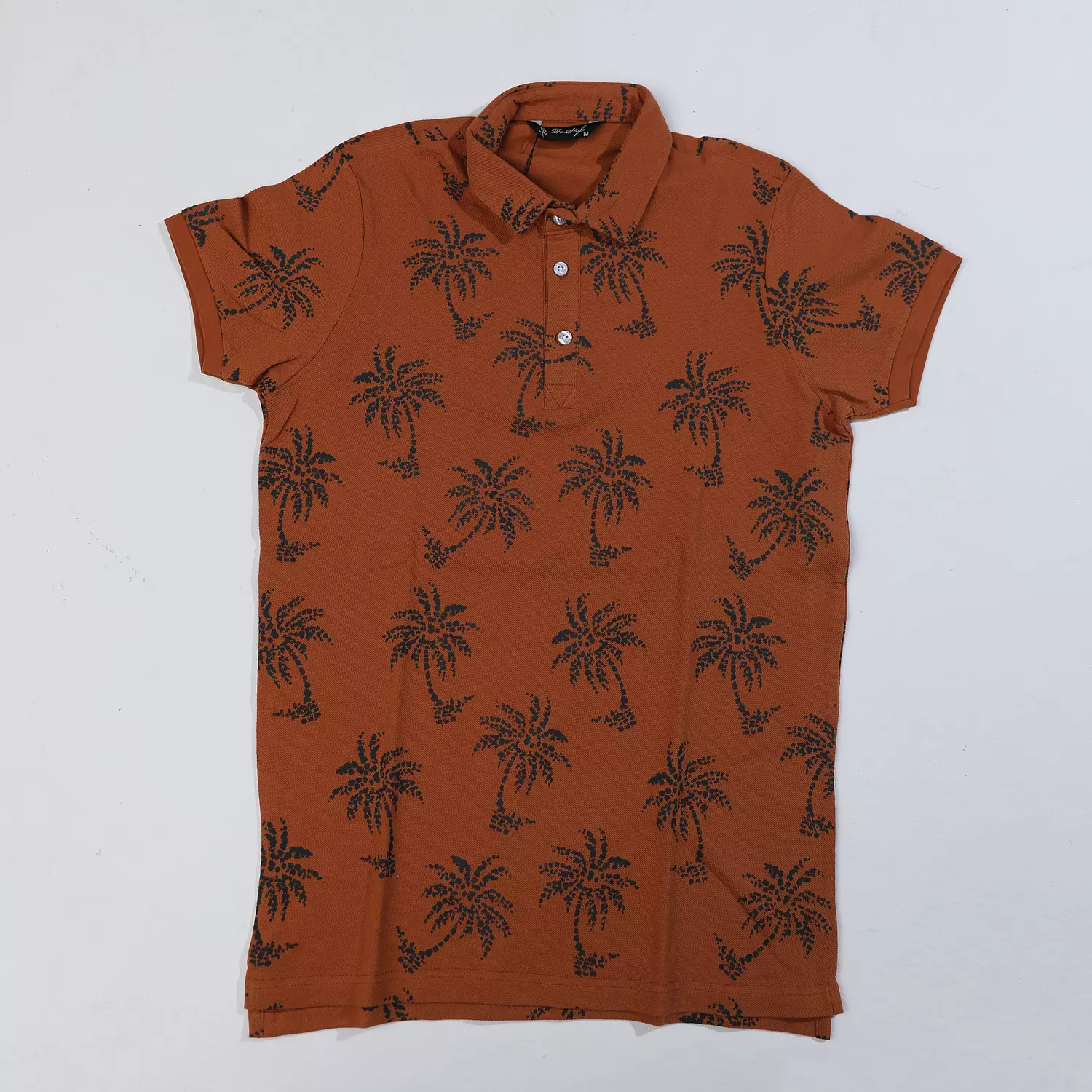 Polo T-Shirt with Trees Print-2nd-img