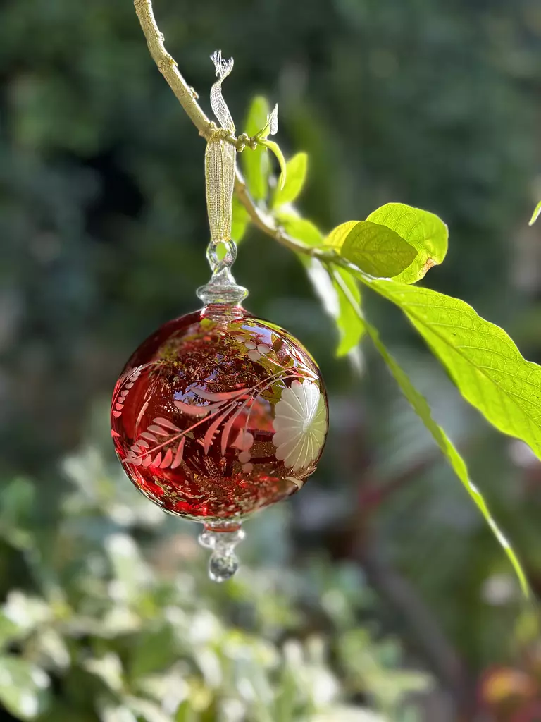 Christmas Glass Ornament (Translucent Engravings)