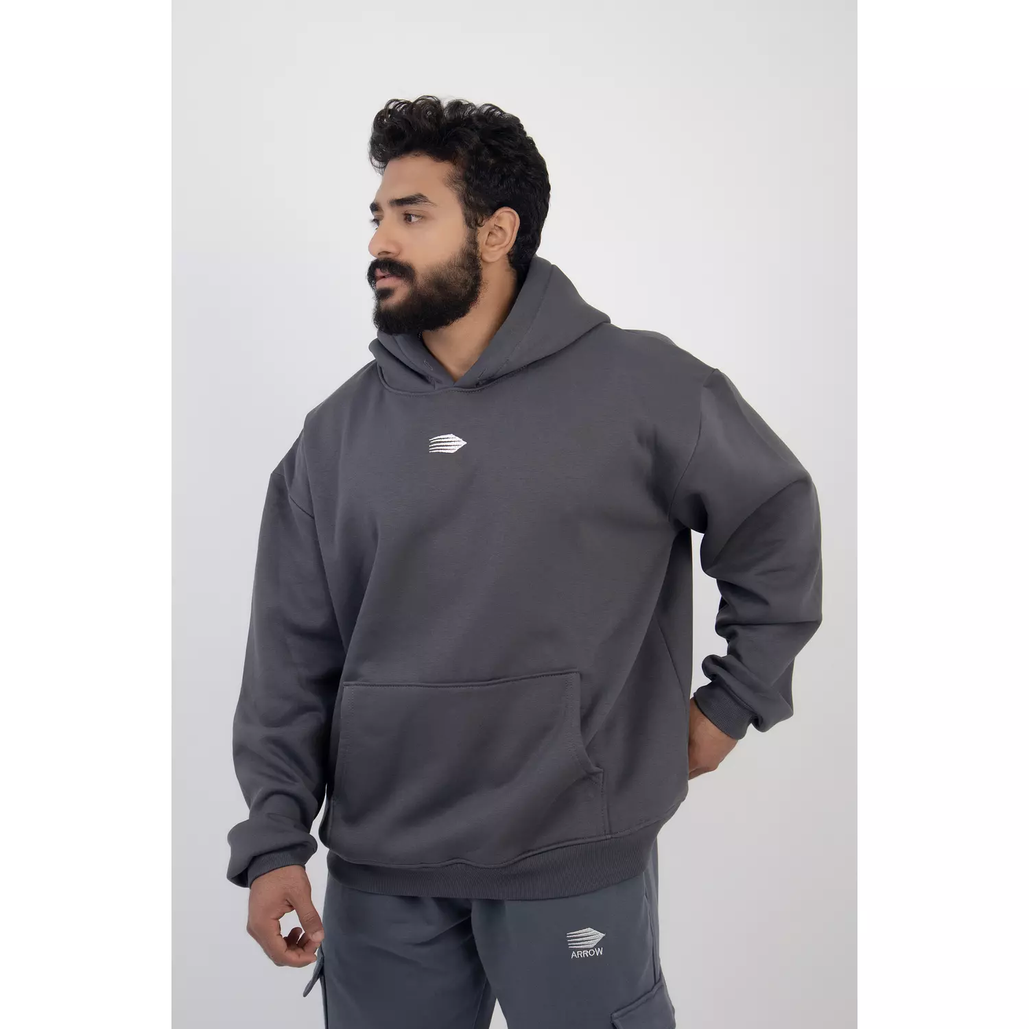 oversized Hoodie Charcoal  1