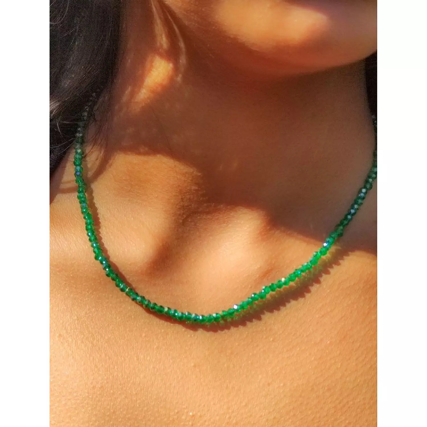 Green simple beads 1