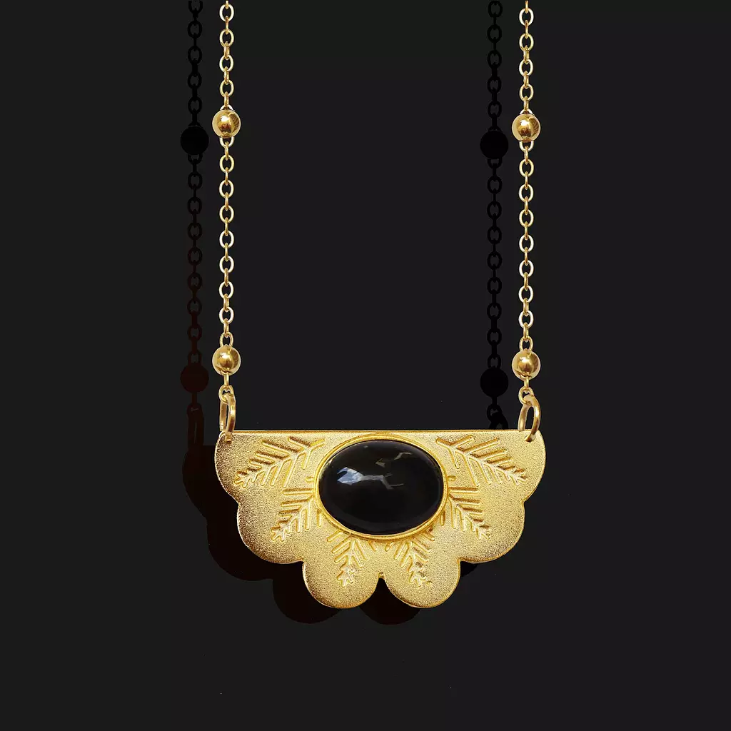 Egyptian fan necklace