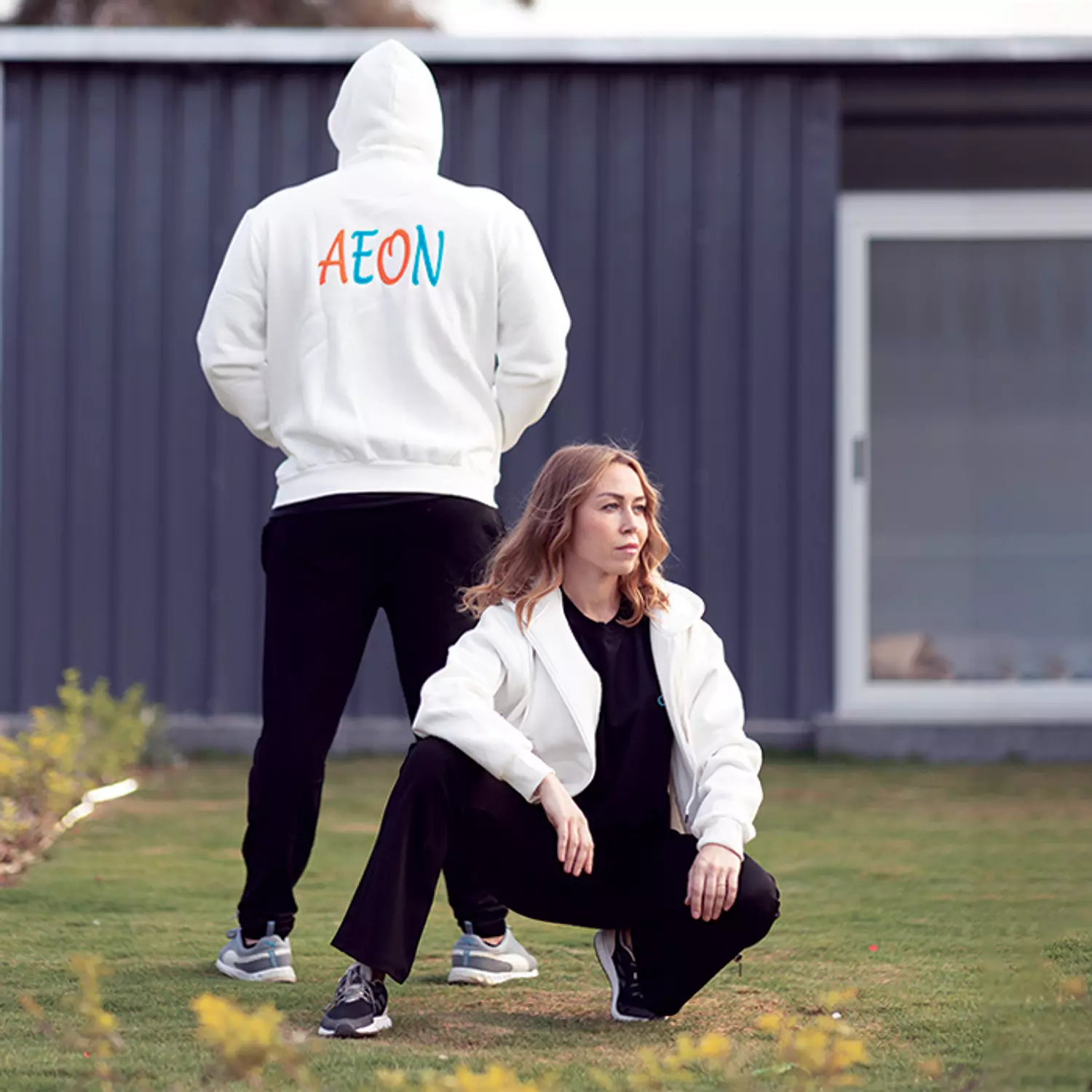 Aeon Zip Hoodie White hover image