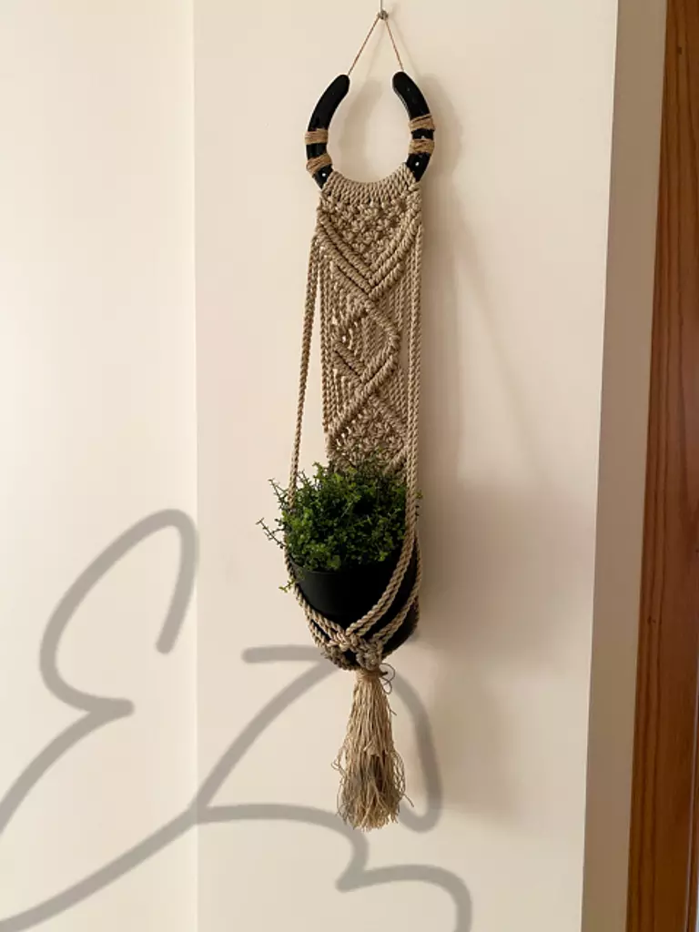 Macrame with pot 🪴(style-1]