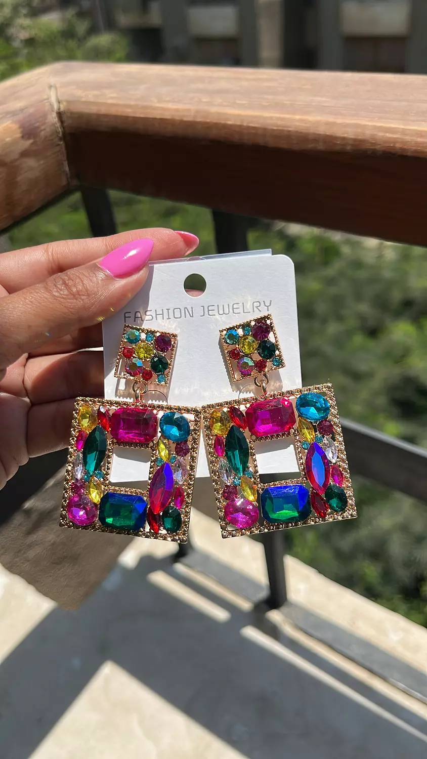 Rhinestone multicoloured Earrings  hover image