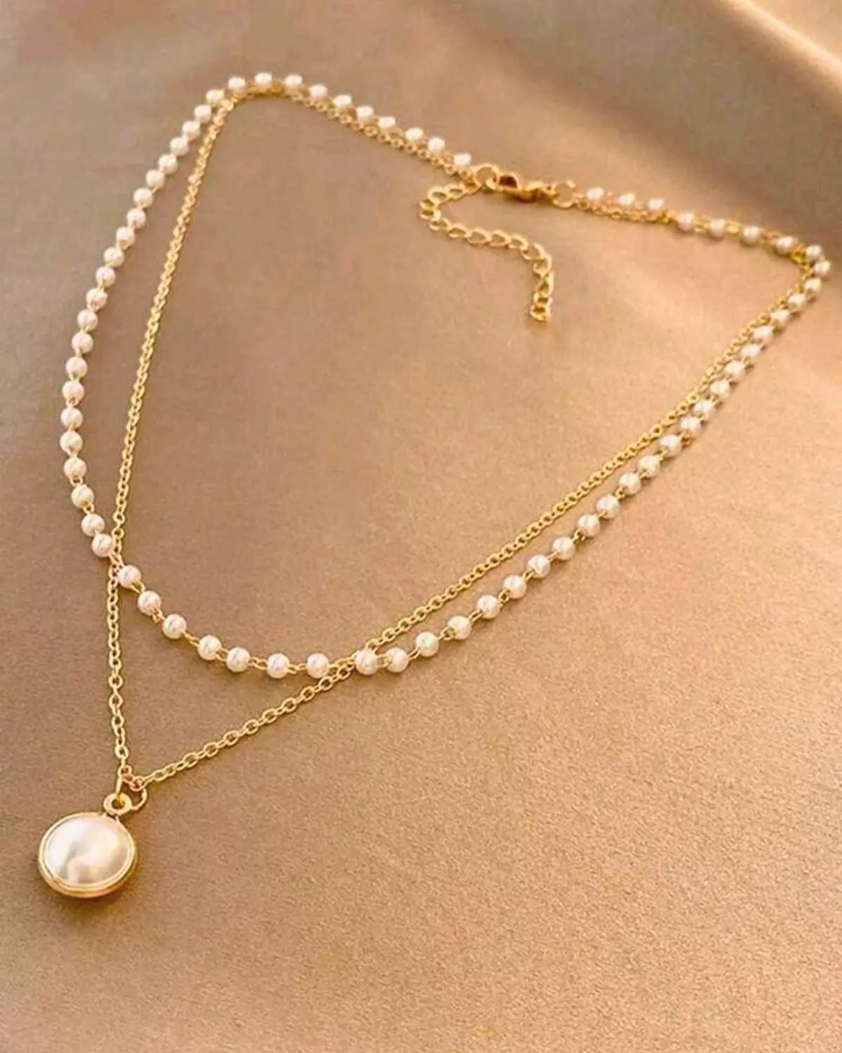 Double Pearl Necklace 0