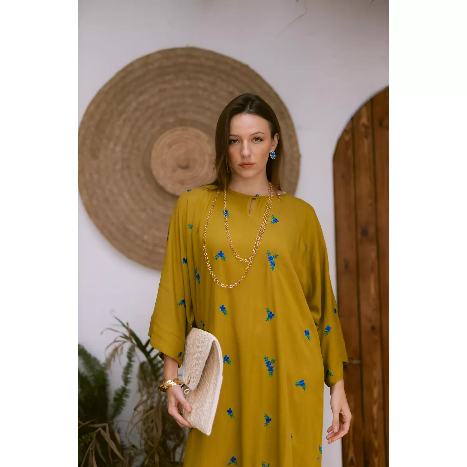 Mustard linen dress 8