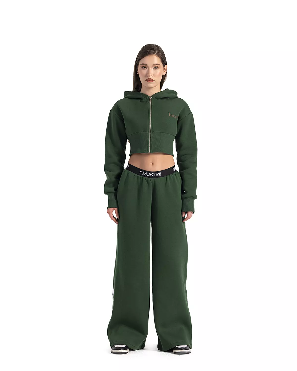 Kamzi Green Wide leg Sweatpants     hover image