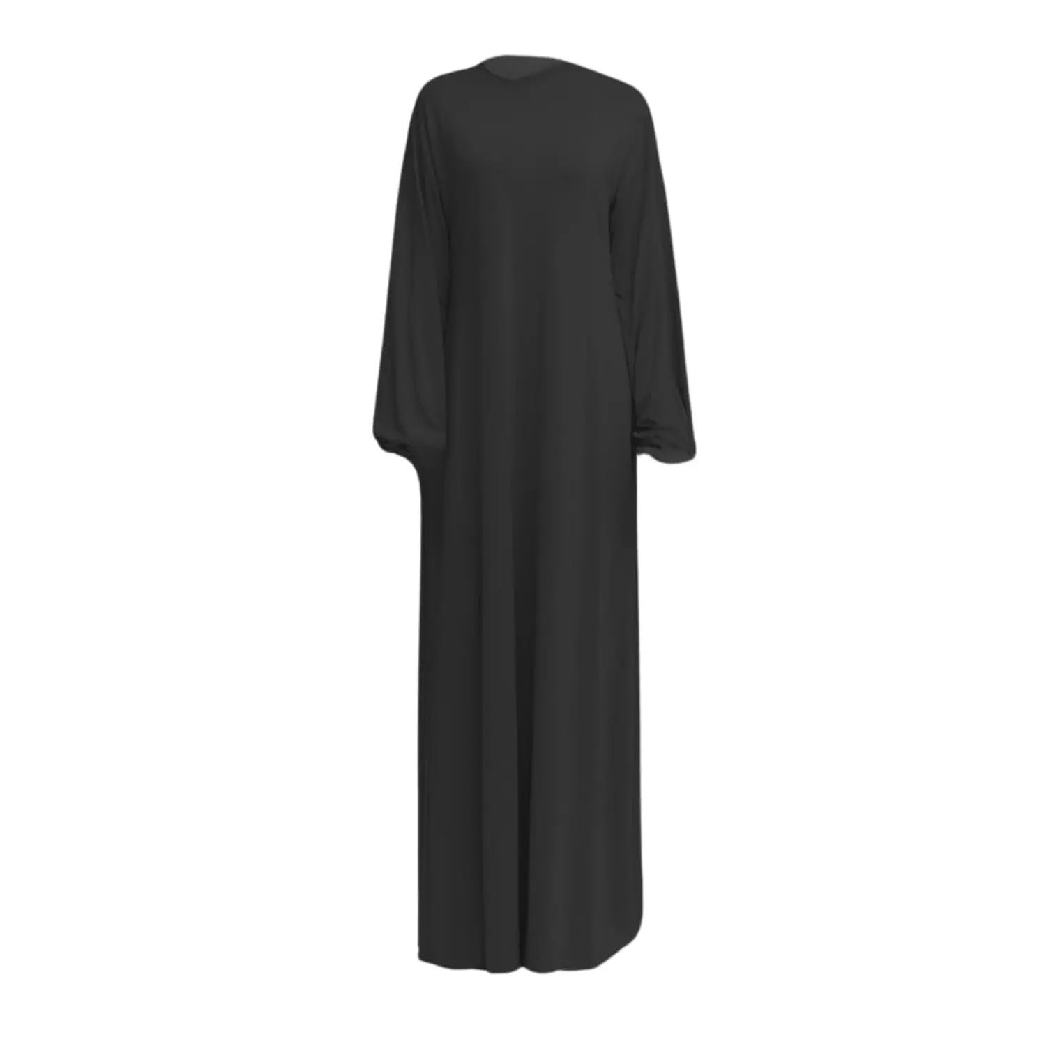 Basic Long Sleeve Dress- Black 2