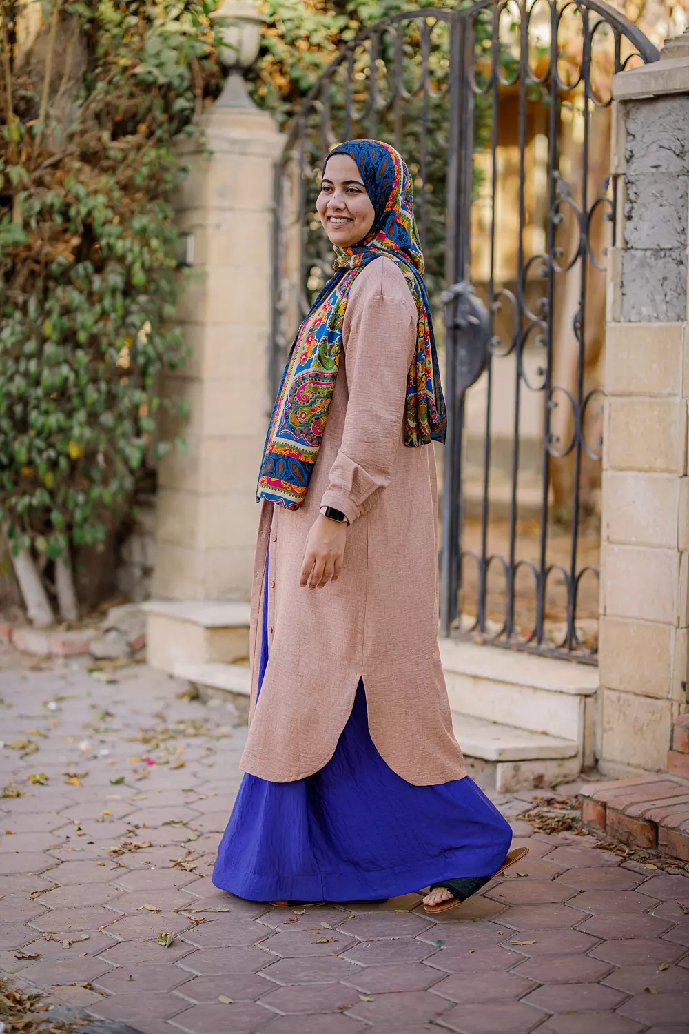 Light Beige Brown Linen Shirt Dress 4