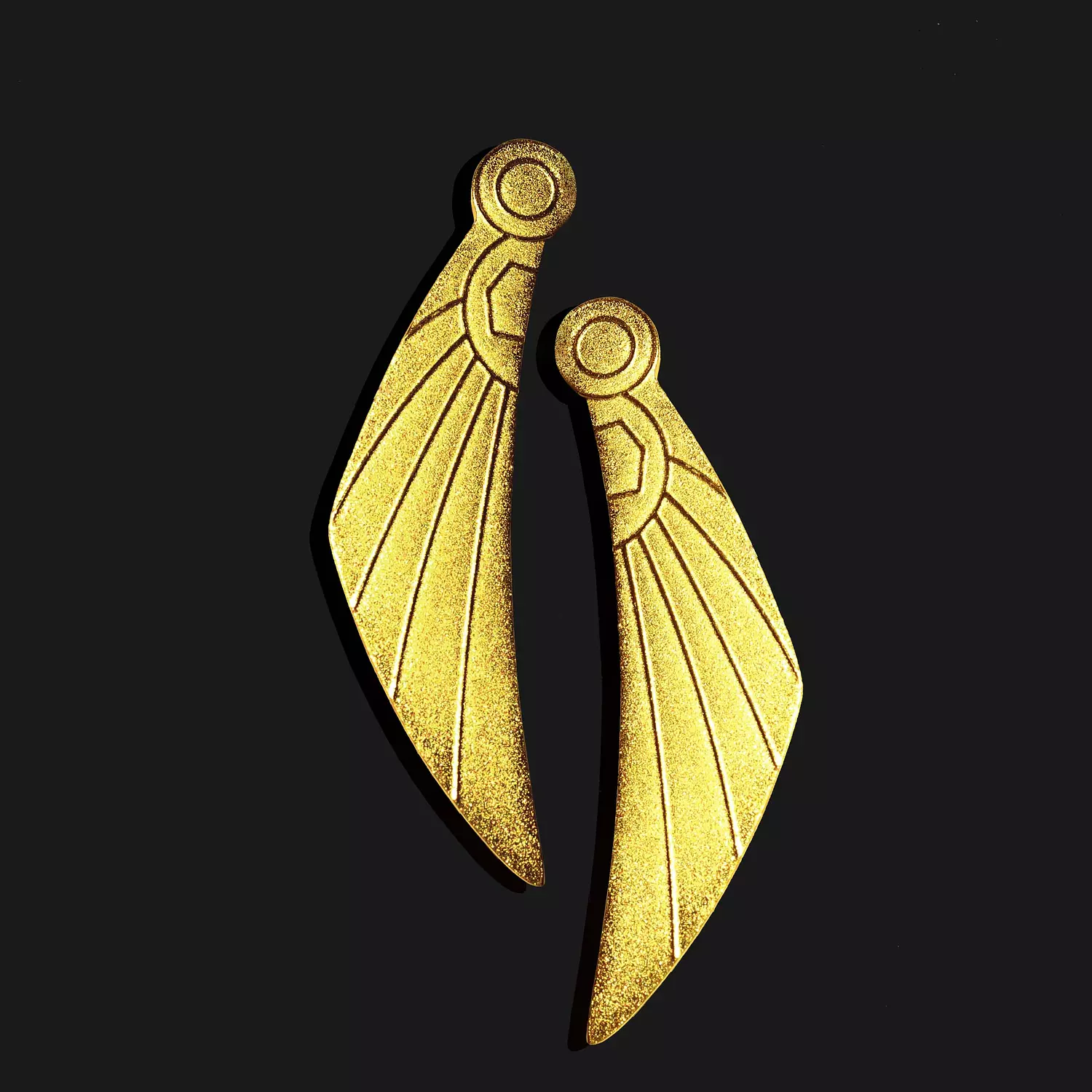 Wing of horus earrings 0