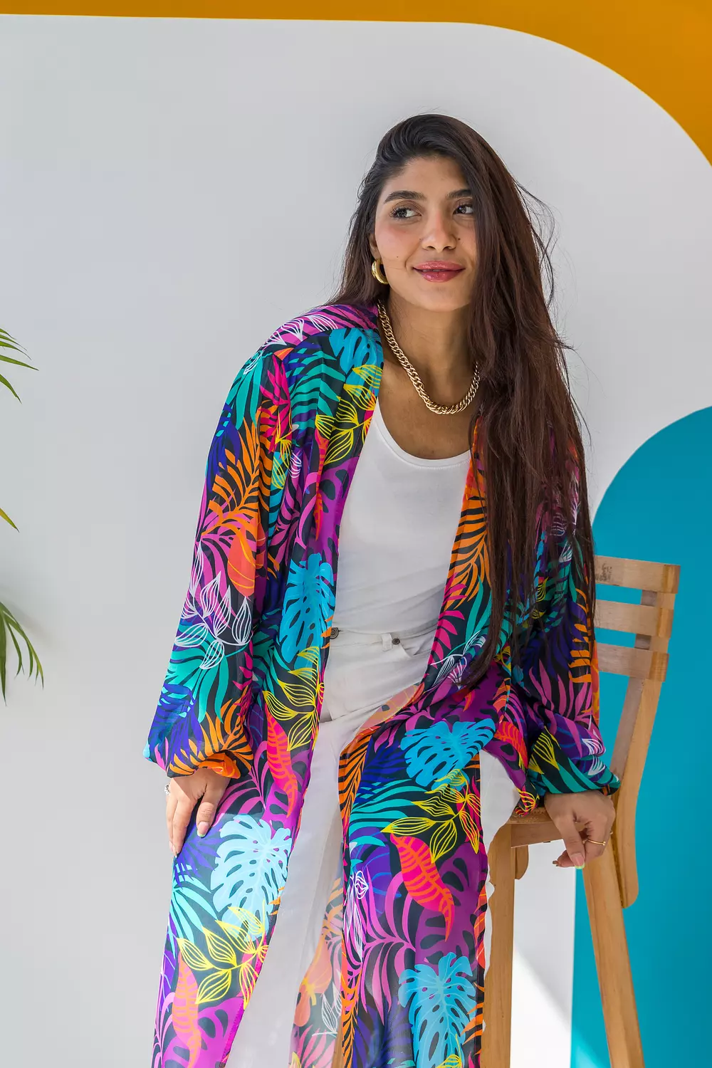 "Colorful Leaves" Cardigan hover image