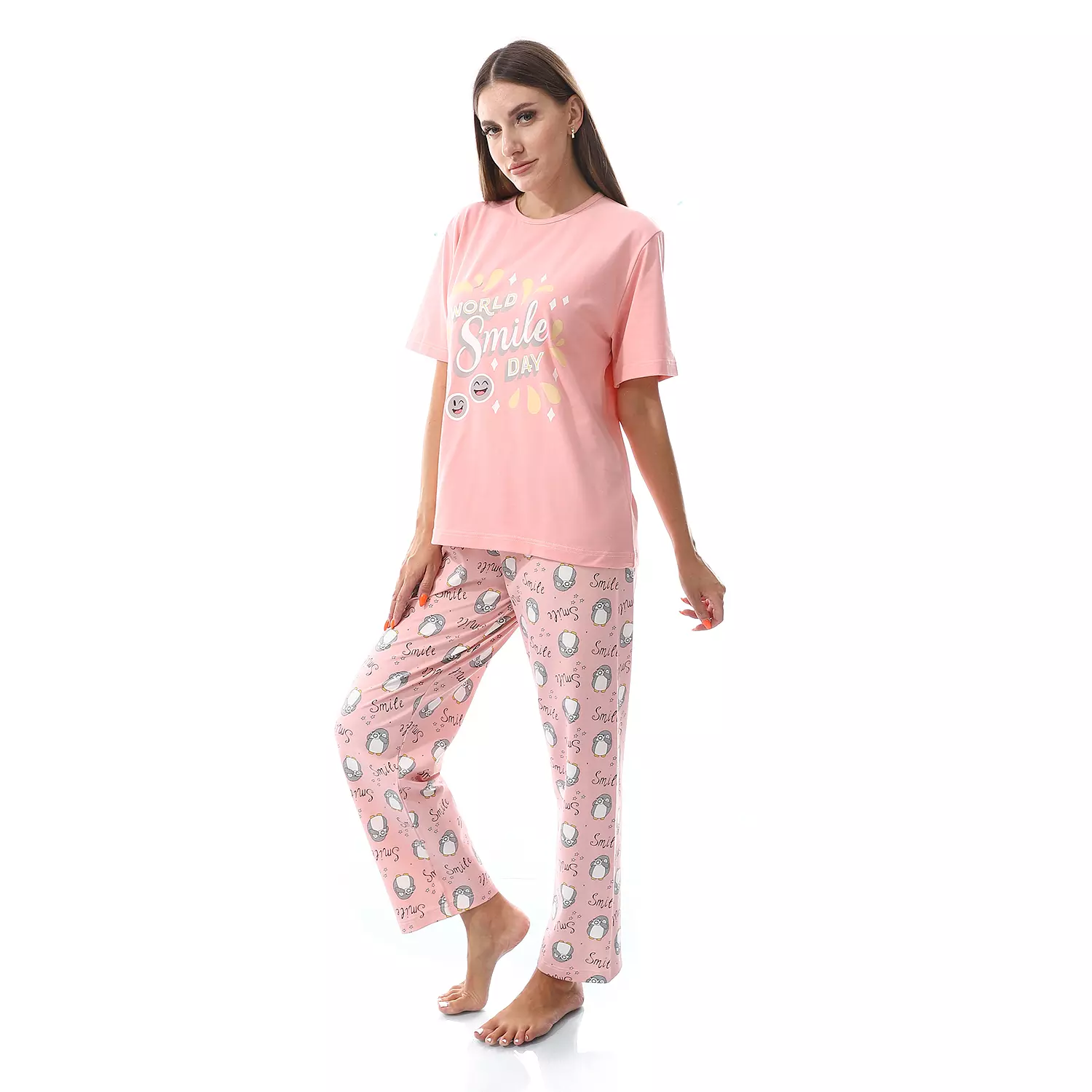 Women Smile Pj - 2475 - Pink 1