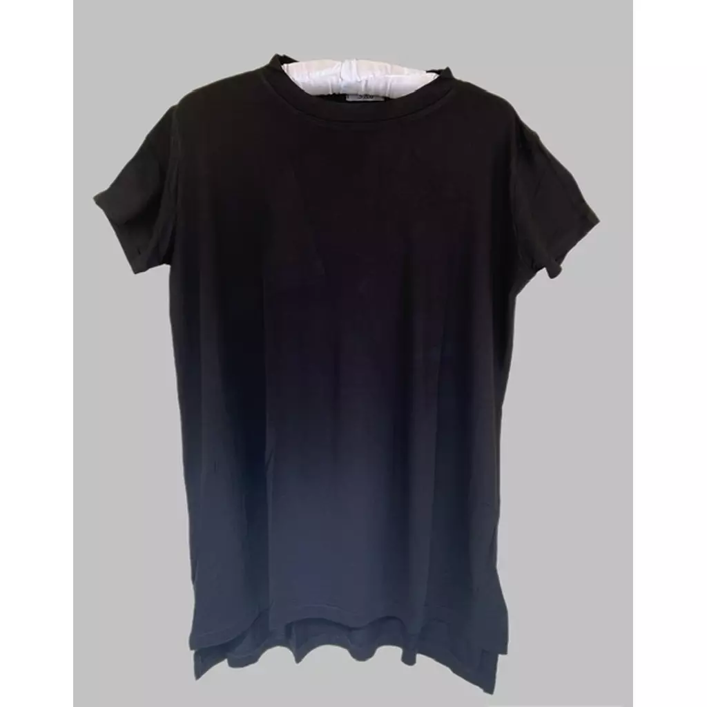 Black half sleeve basic top