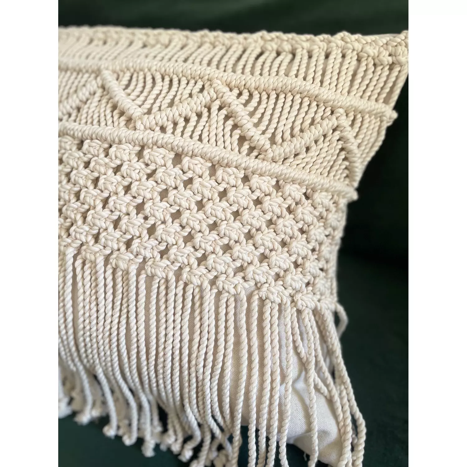 Fence  Cotton Macrame Cushion   2