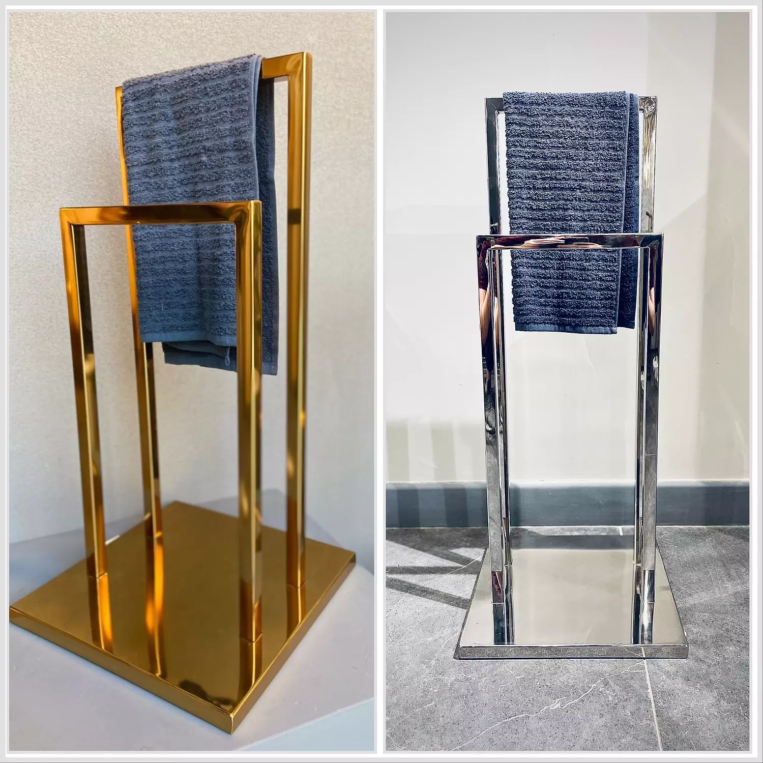 Double Hanger Towel Rack “Solid Base” 0