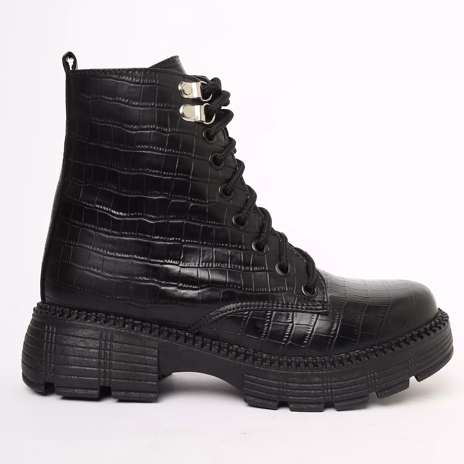  BLACK Crocodile FAME Boots  1