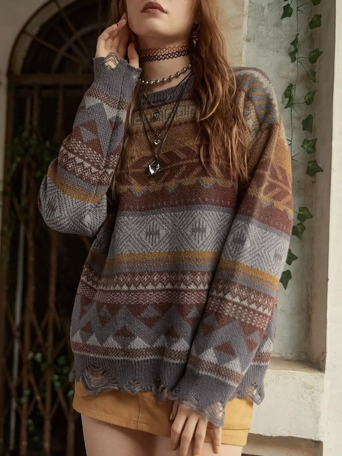 hippie geo pattern sweater 2