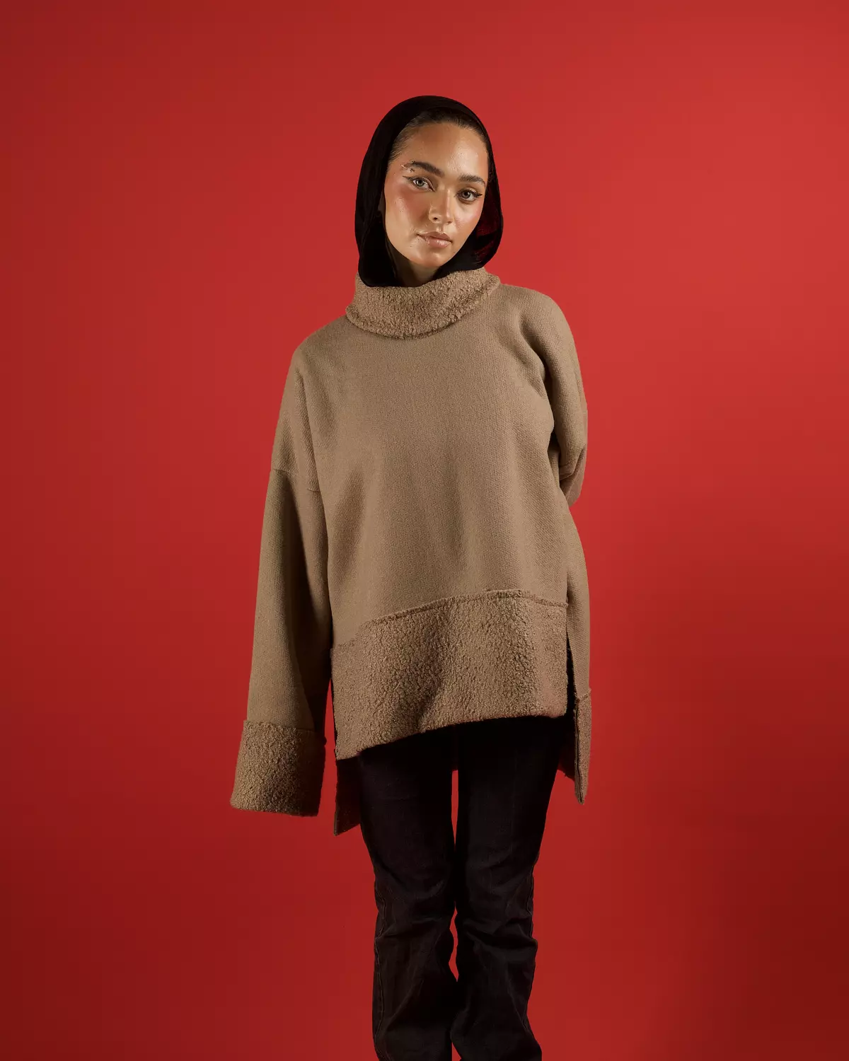 Khakhi Teddy Wool Tunic 1