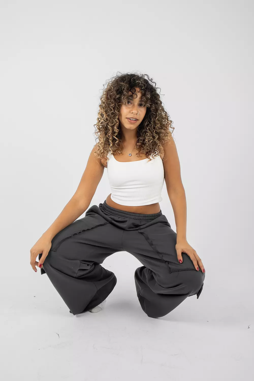 Everyday Wide-Leg Sweatpants in Dark Grey-2nd-img