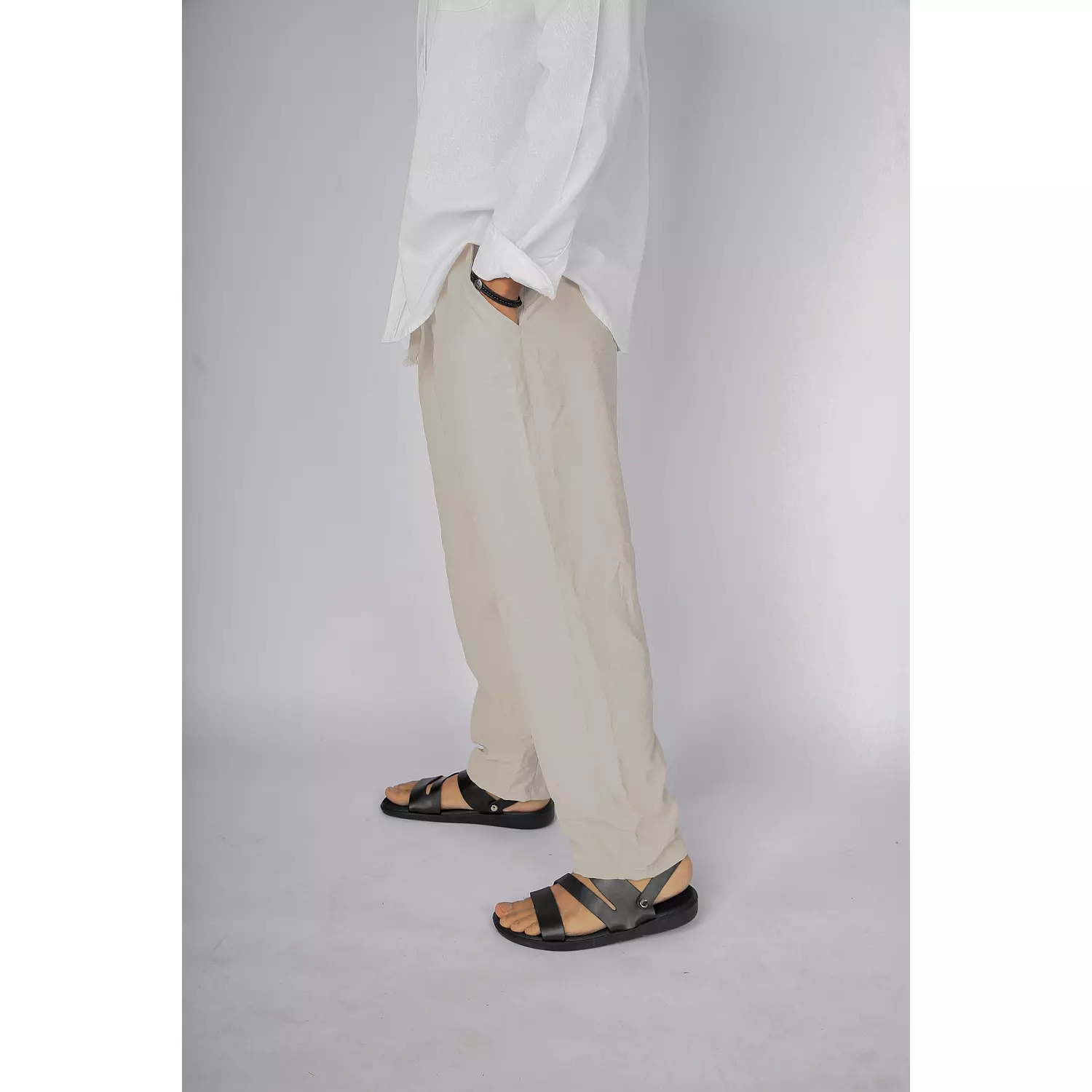 Beige Linen Pants  0