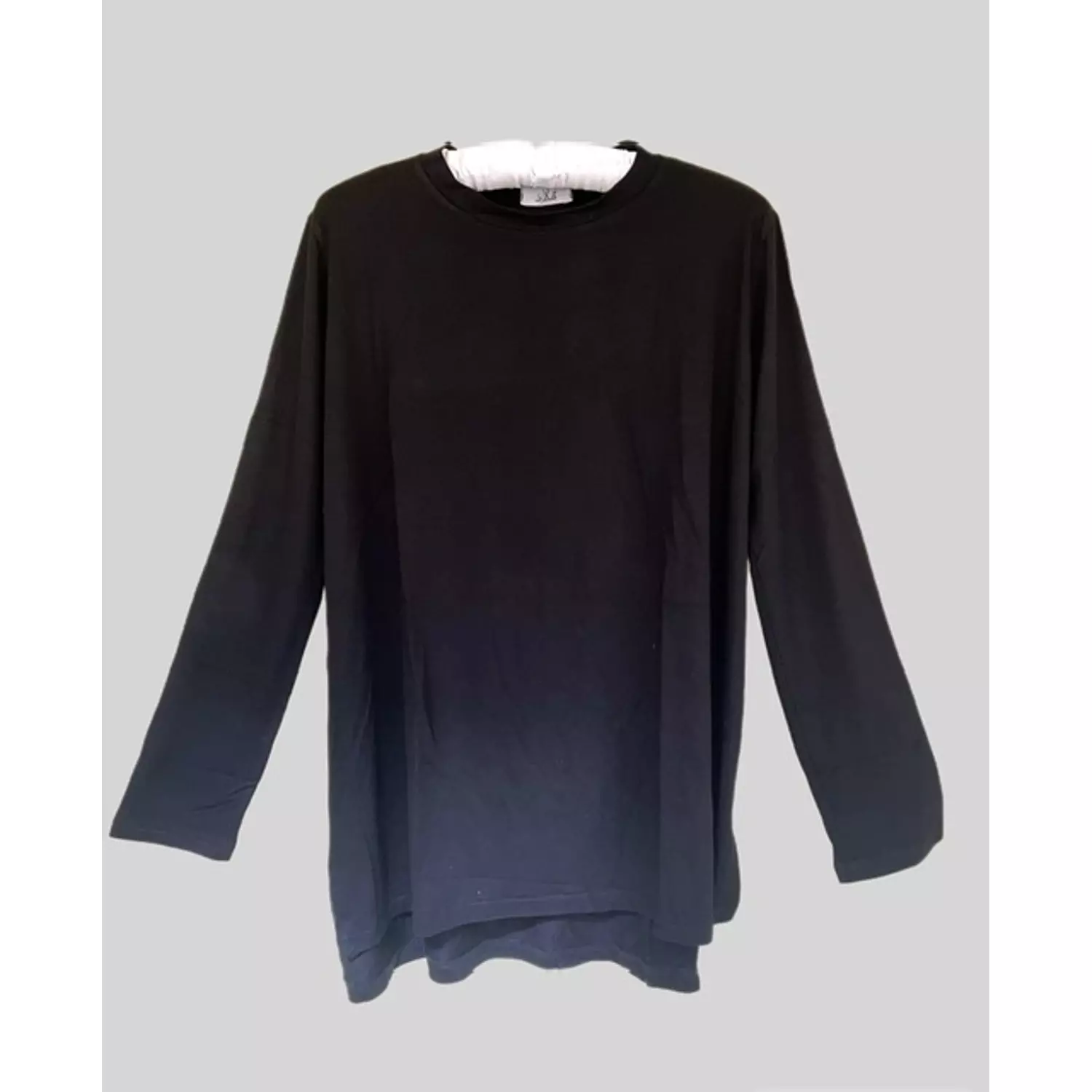 Black long sleeve basic top hover image