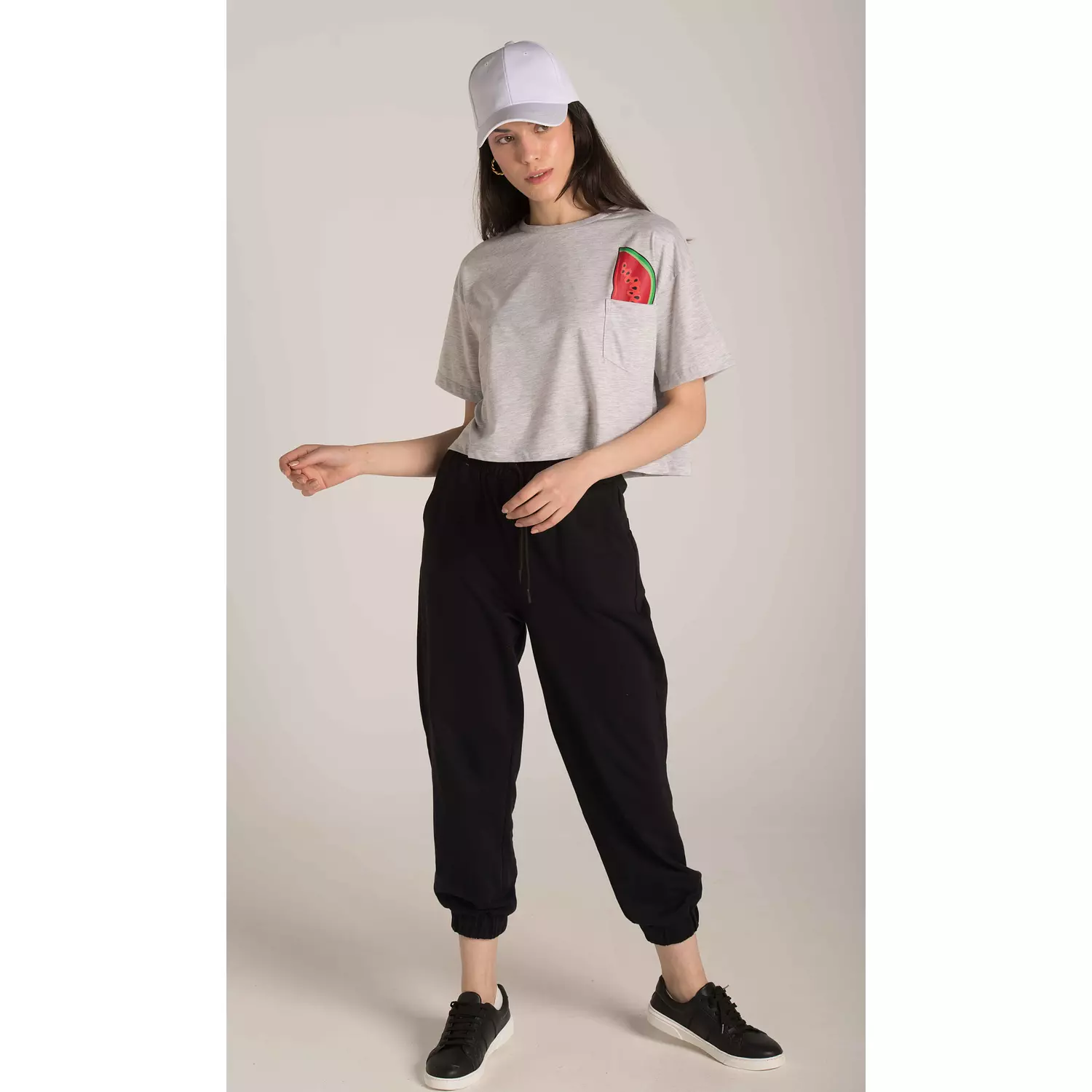 DRAWSTRING WAIST SWEATPANT hover image