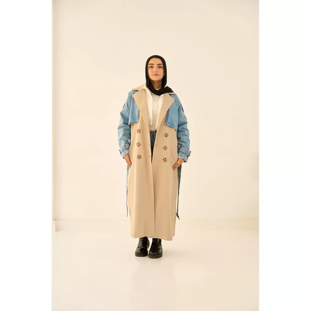 Deni-Trench Coat in beige