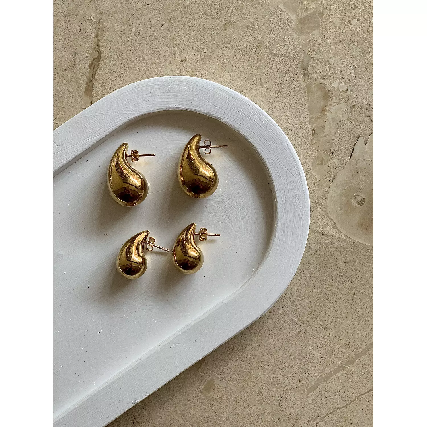 Gold chunky earrings  2