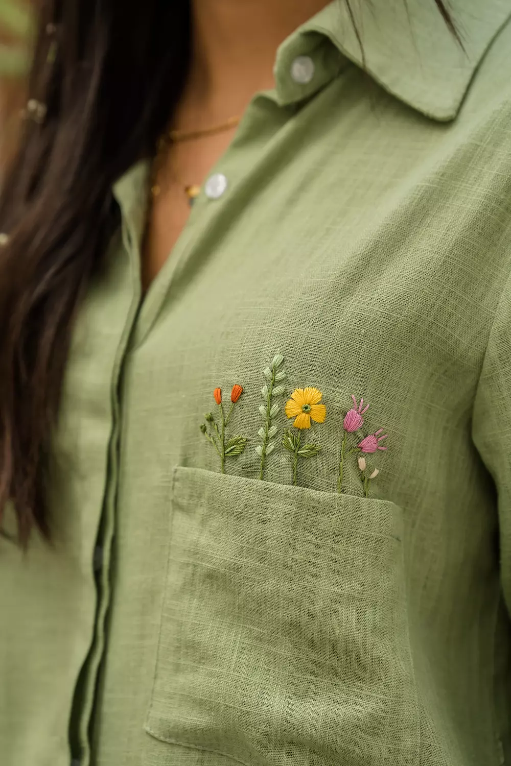 Garden Party Linen Shirt Dress 3