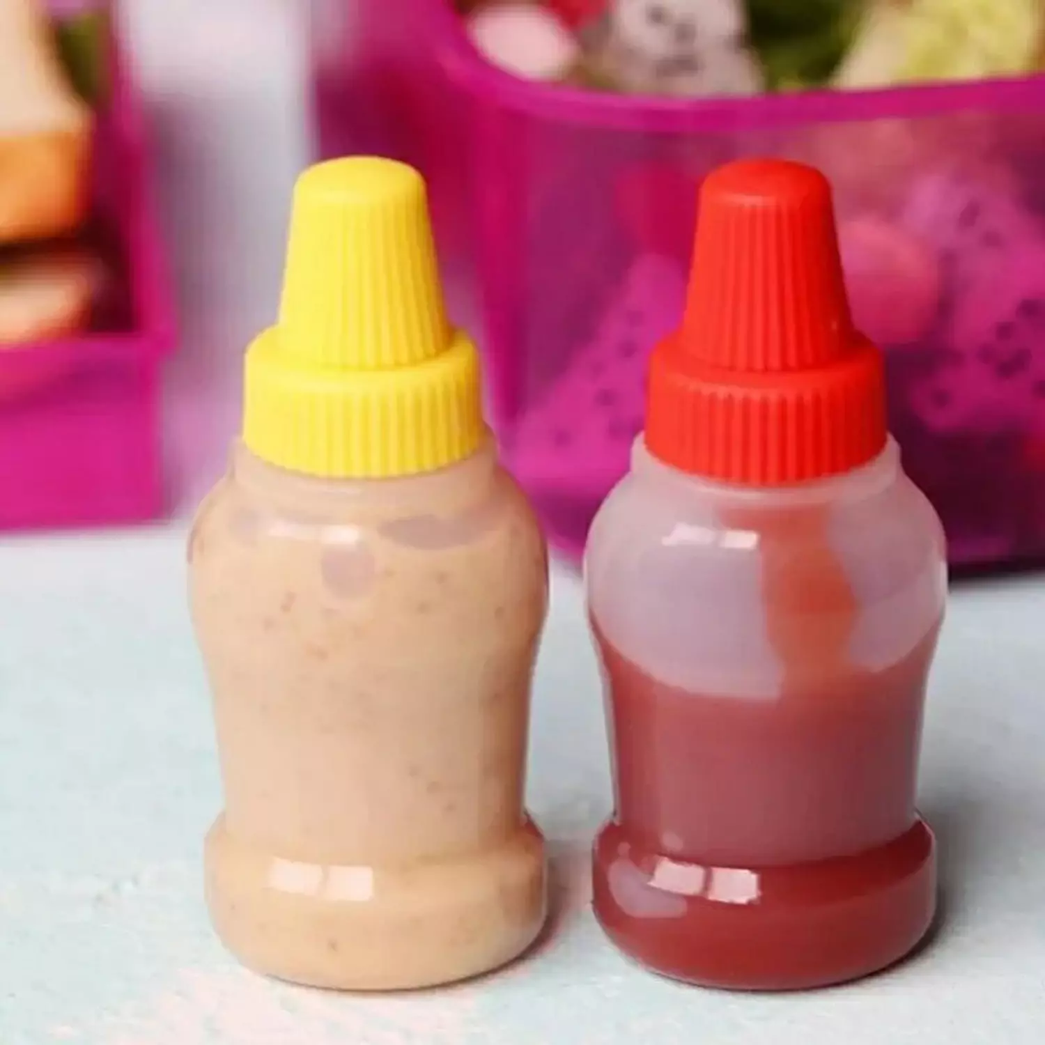 2 pcs Set 25ML Mini Sauce Bottle Portable 9