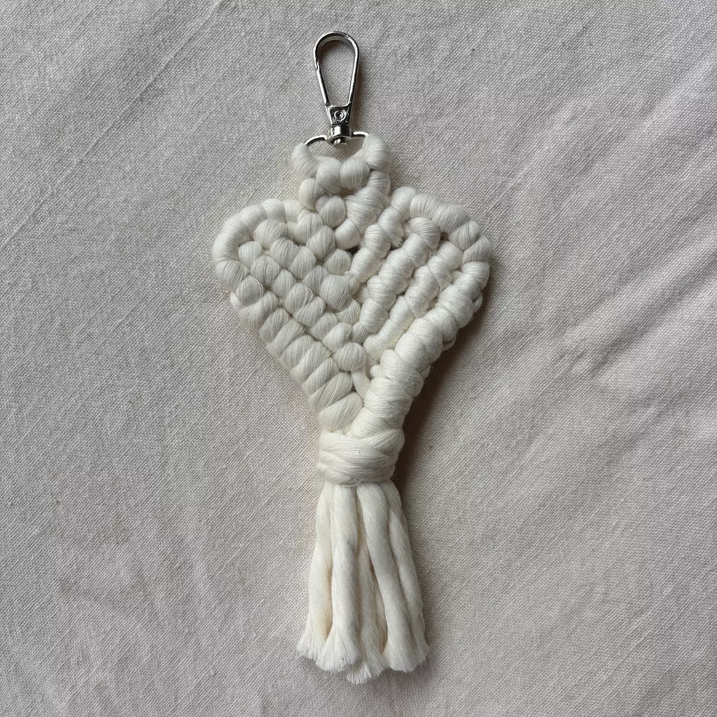 Original Heart Macrame Keychain