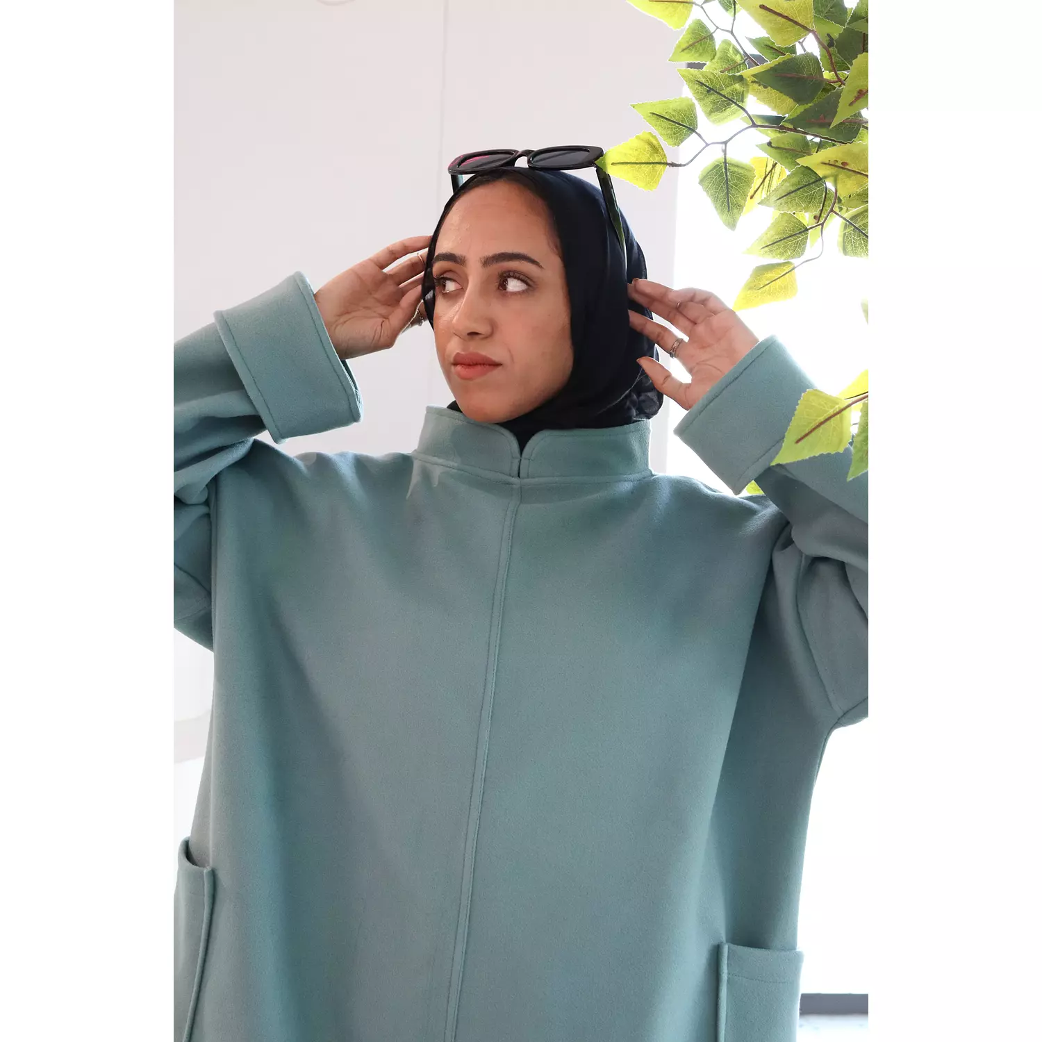 Aqua Long Wool Tunic 8