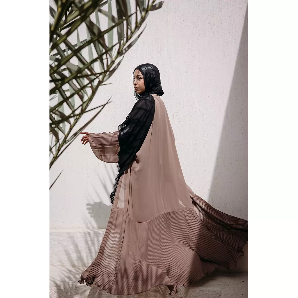 Pleated Hemline Kaftan