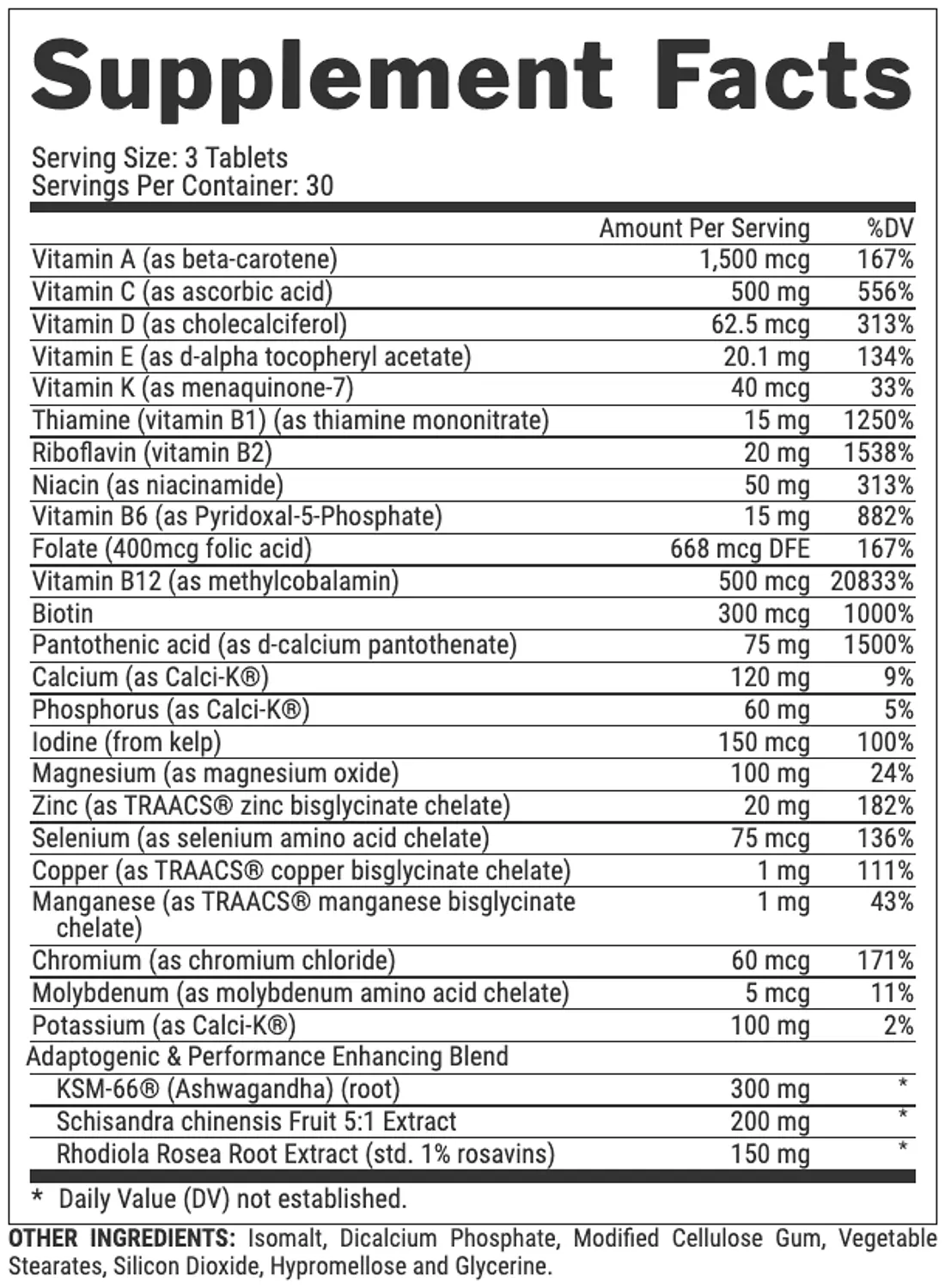 NUTREX RESERCH VITADAPT | SPORTS MULTIVITAMIN | 90caps-2nd-img