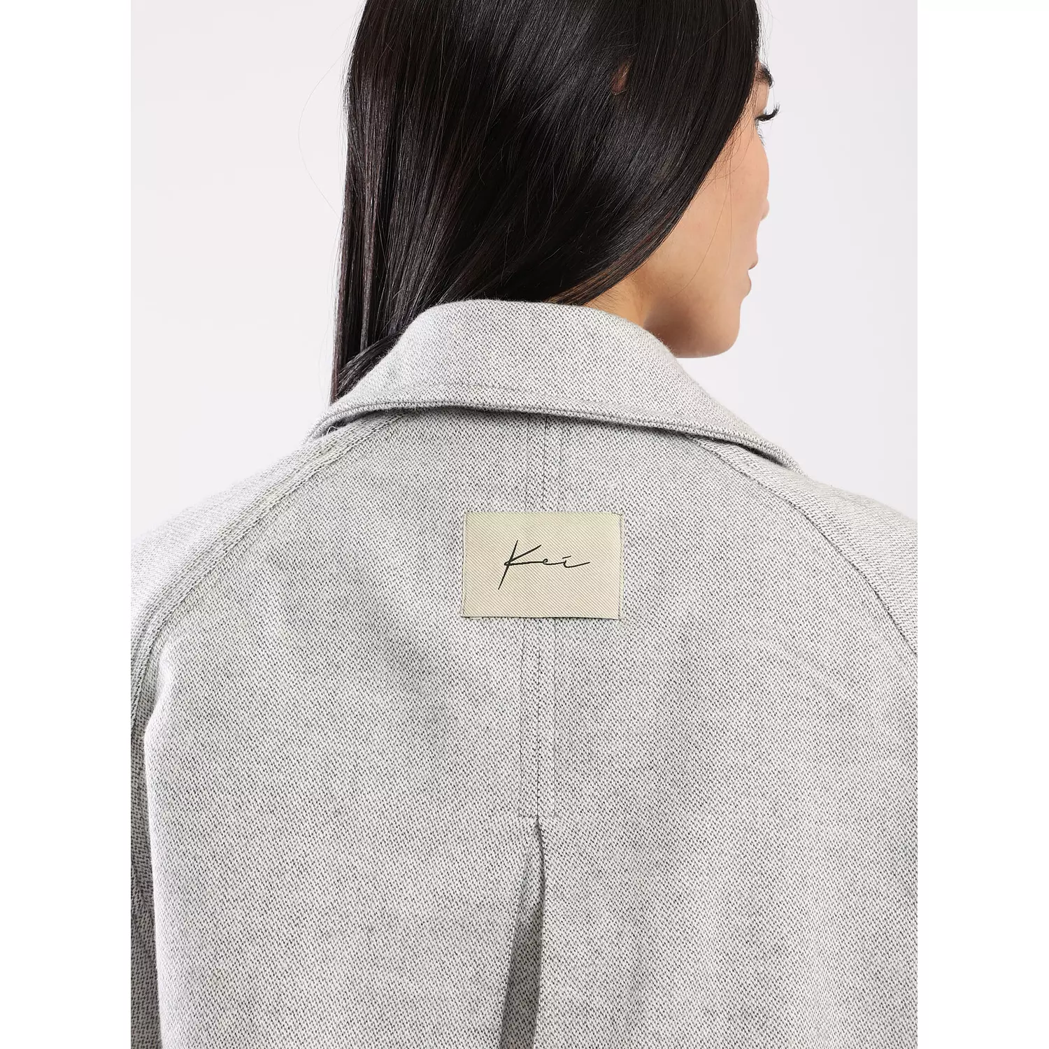 The 2 tones ice grey SOPHIA trench coat    6