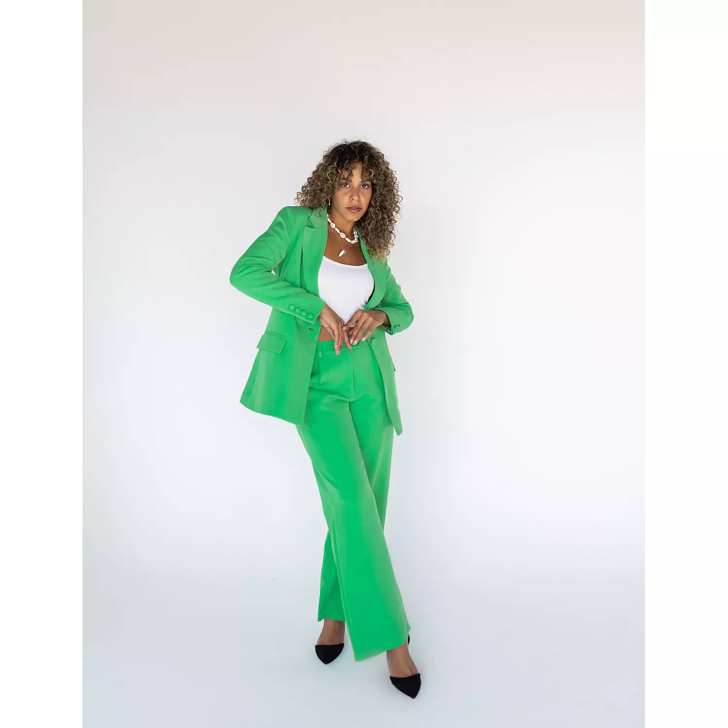 Emerald Wide-leg Straight Mid Pants hover image