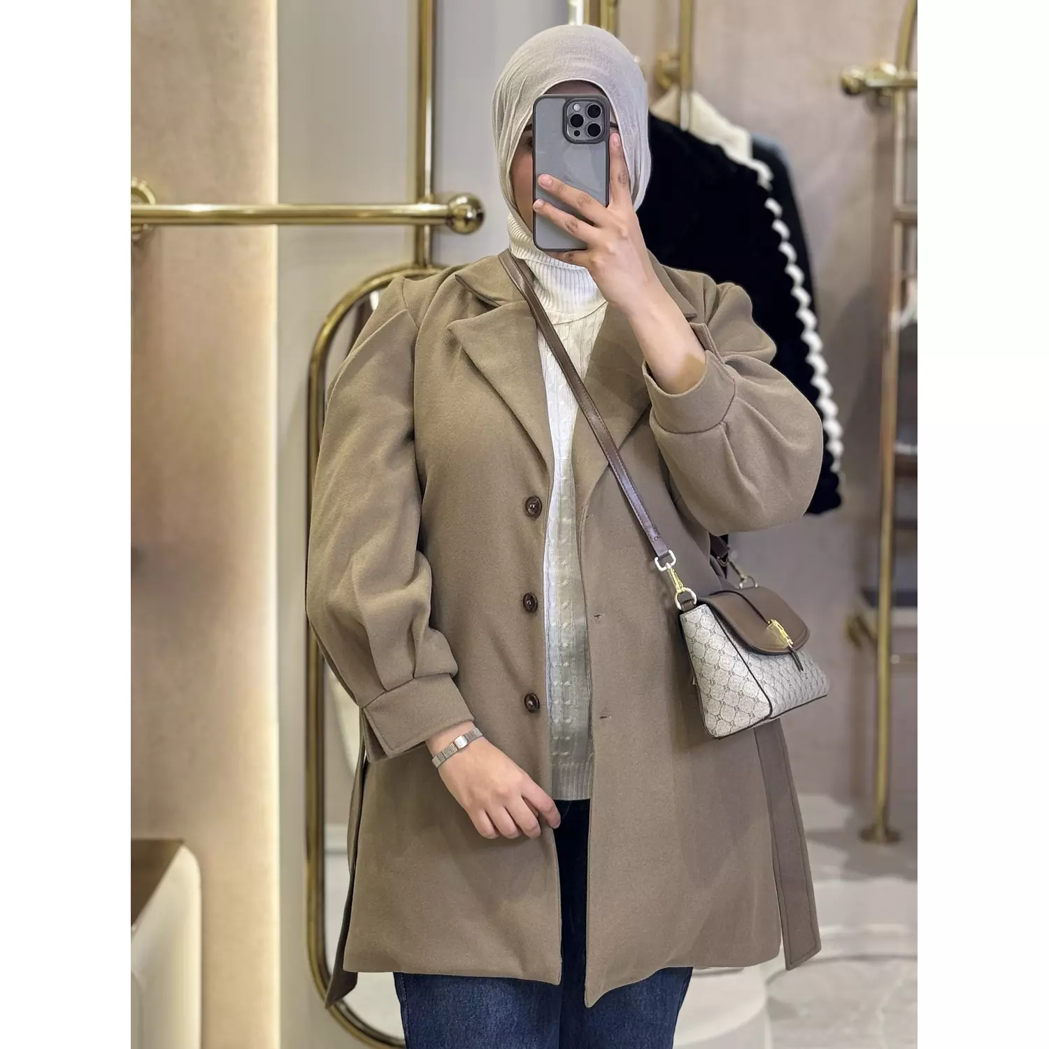   Mocha Bliss Trench Coat 1