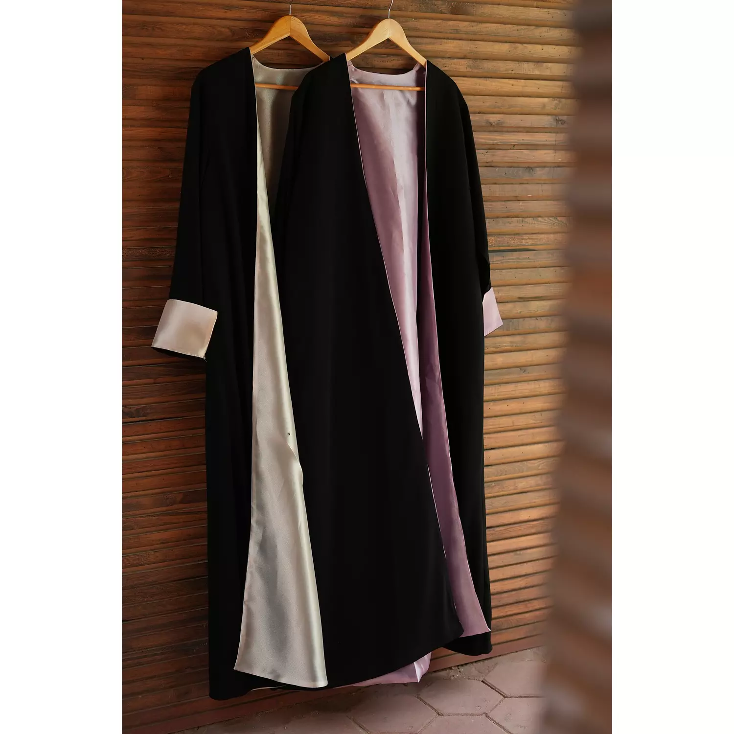 The Crepe X Organza Abaya  1