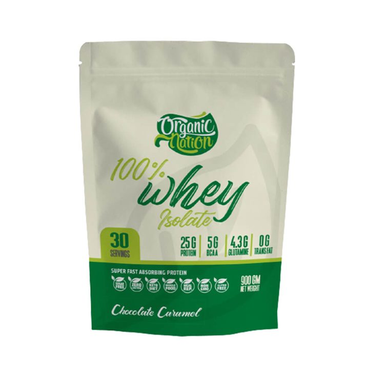 Organic Nation 100% Isolate whey-30Serv.-900G-Chocolate