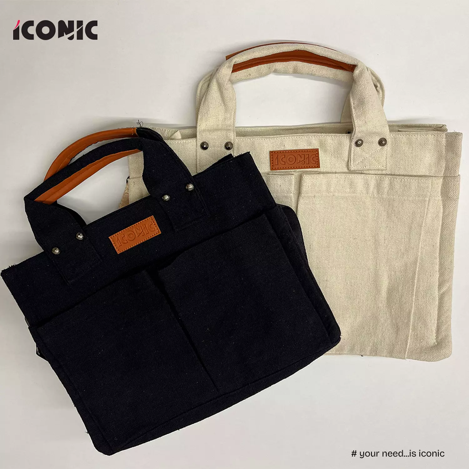 Canvas Tote Bag - Black 2