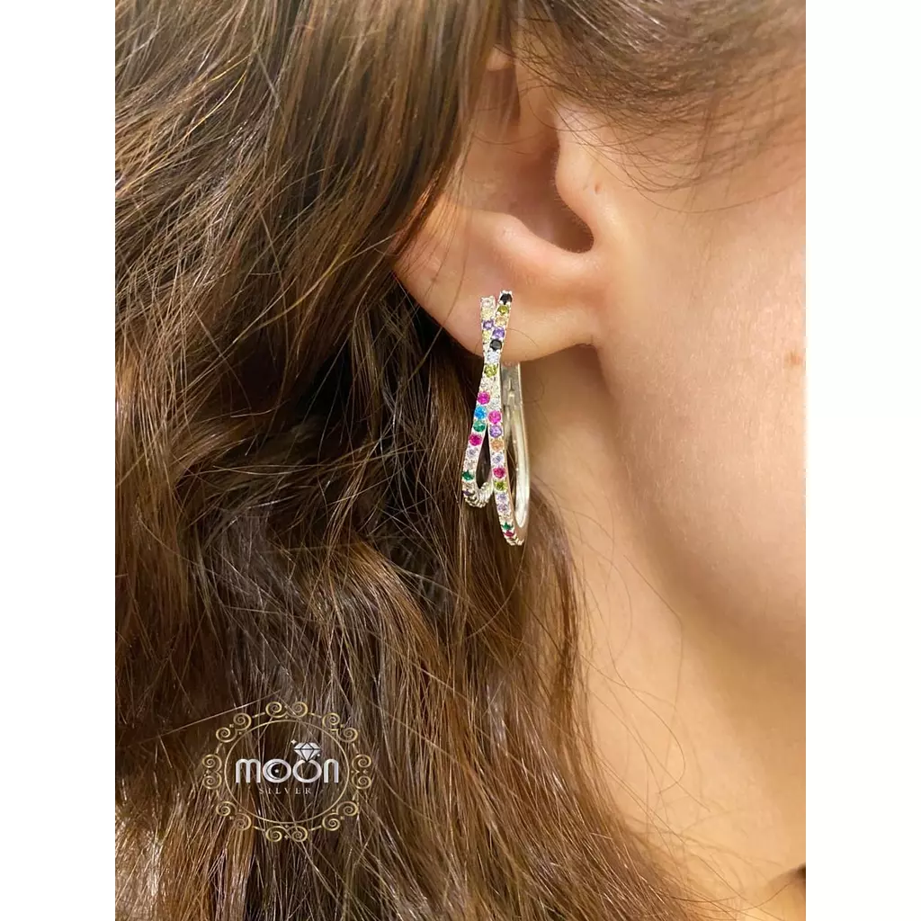 authentic zircon earrings