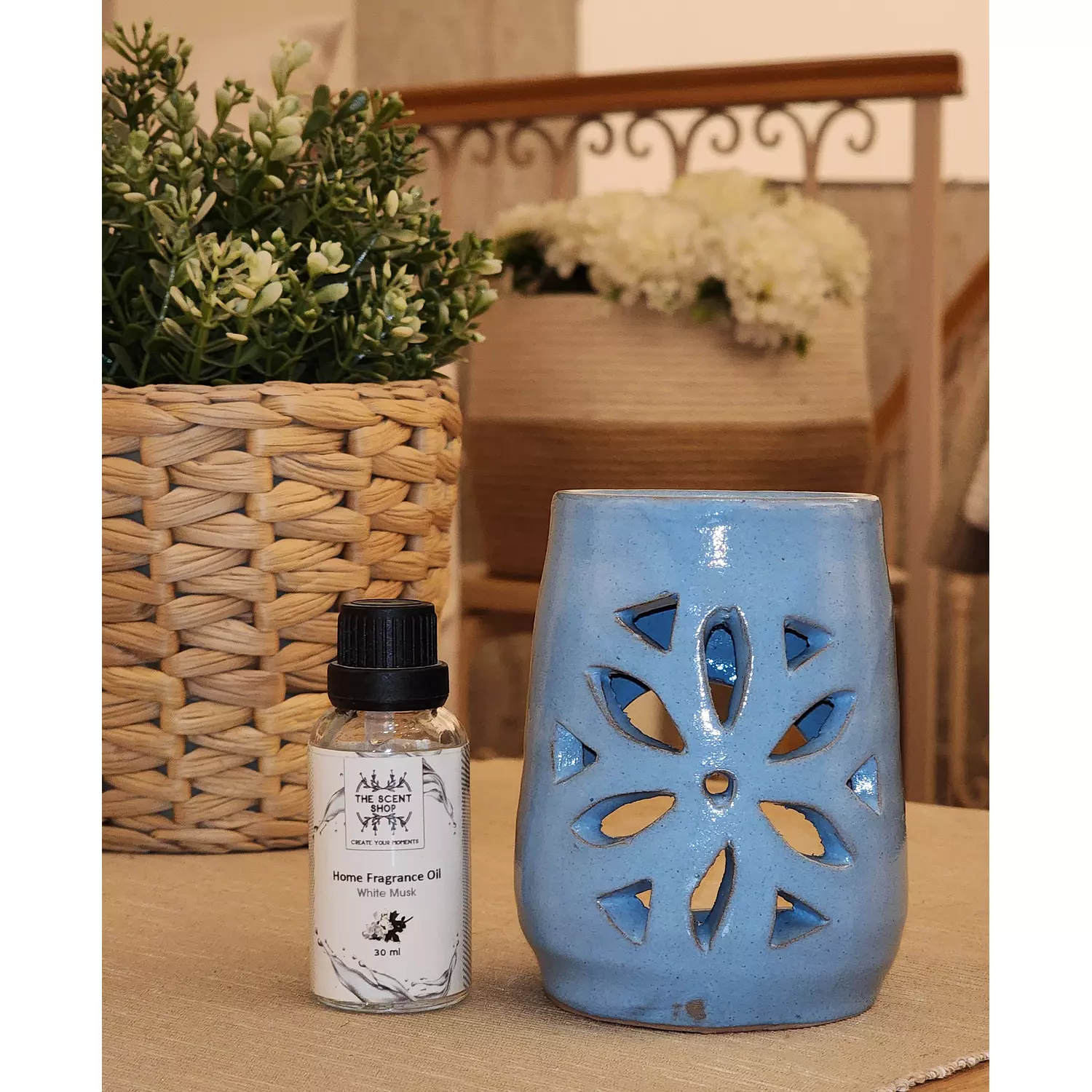 Baby blue Oil burner  1