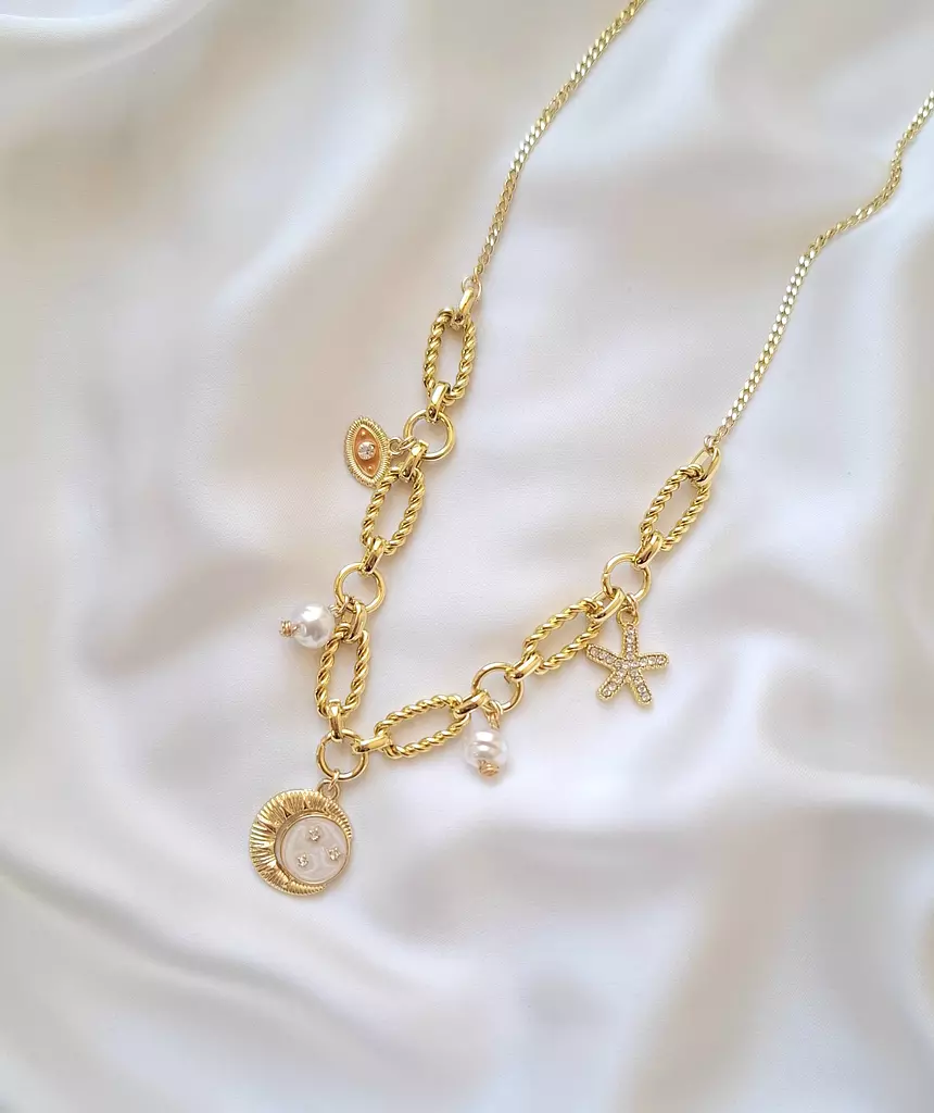 Starry Crescent Necklace