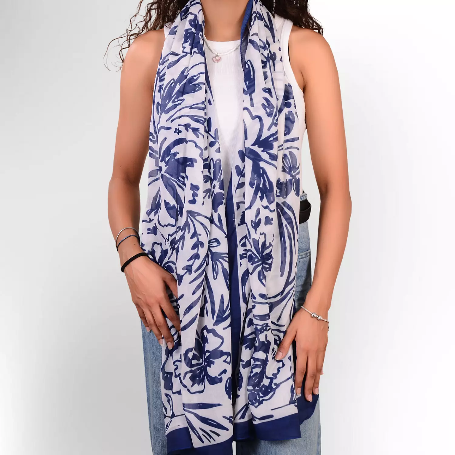 Coastal Blossom Scarf hover image