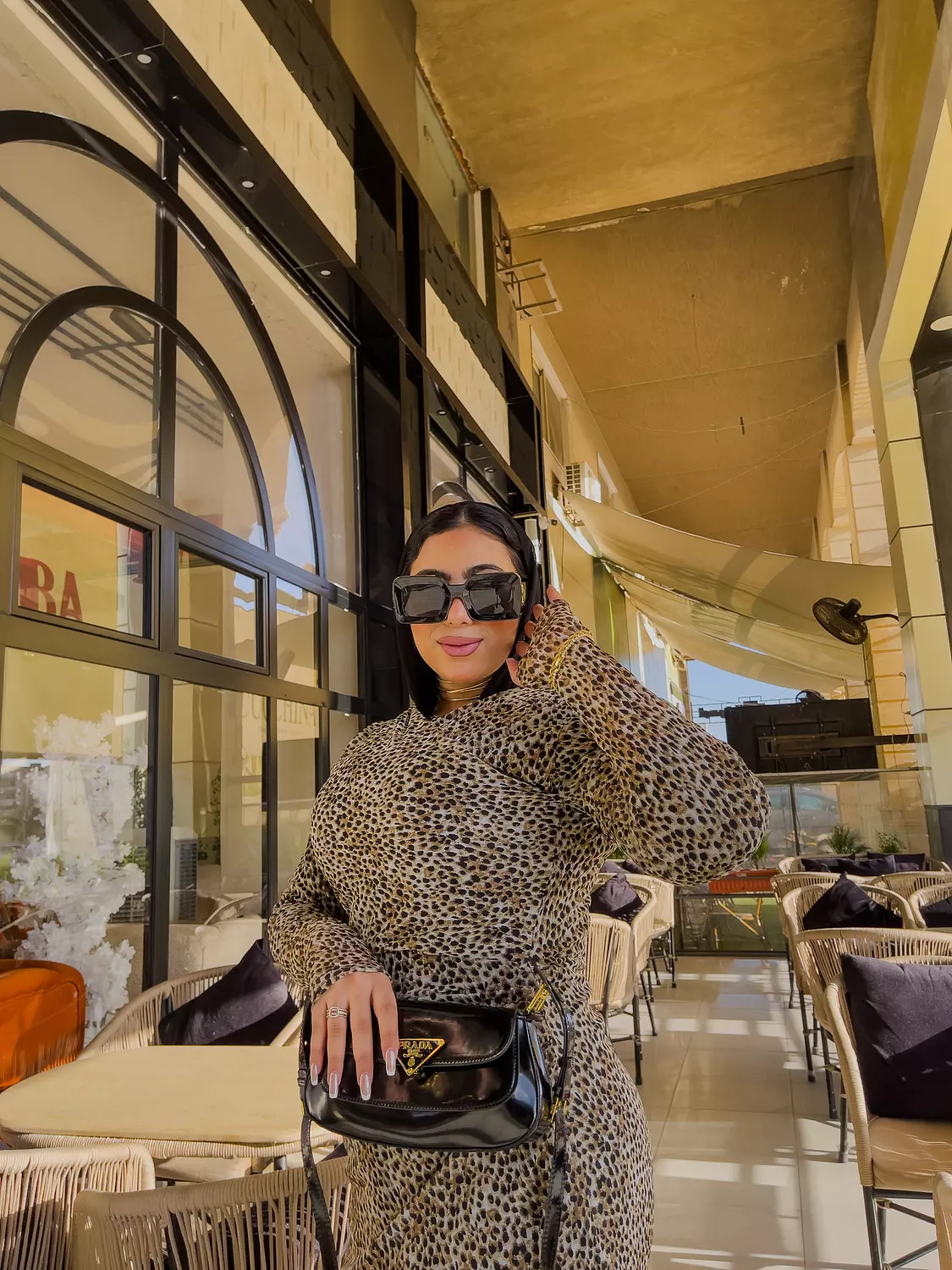 Leopard dress Long sleeves  3