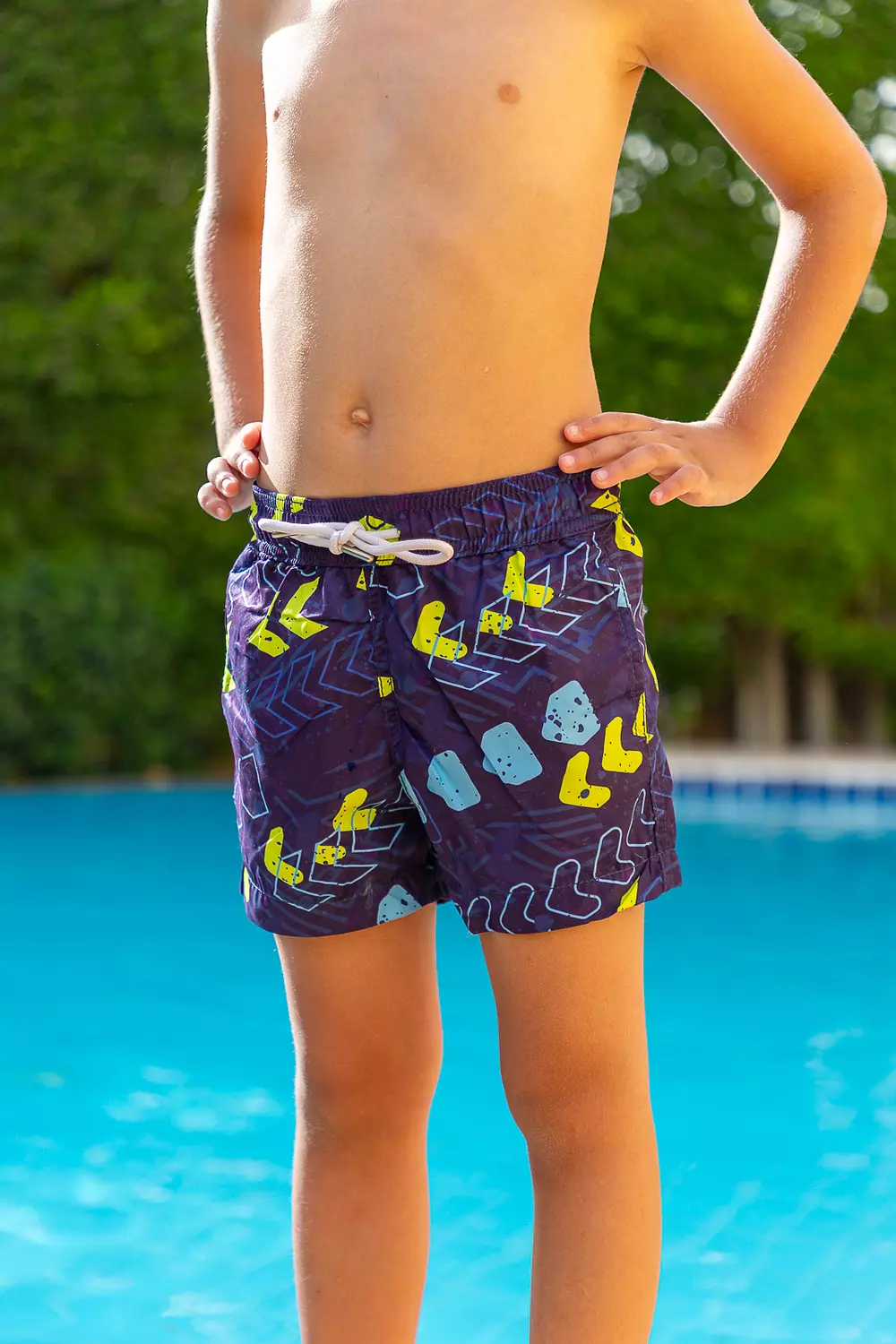 Purple arrow swim shorts   1