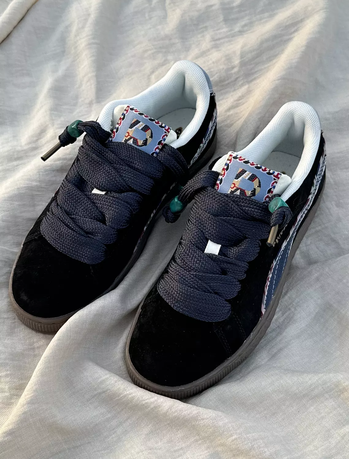 Puma Suede 'Black Navy Marzipan Light Blue' hover image