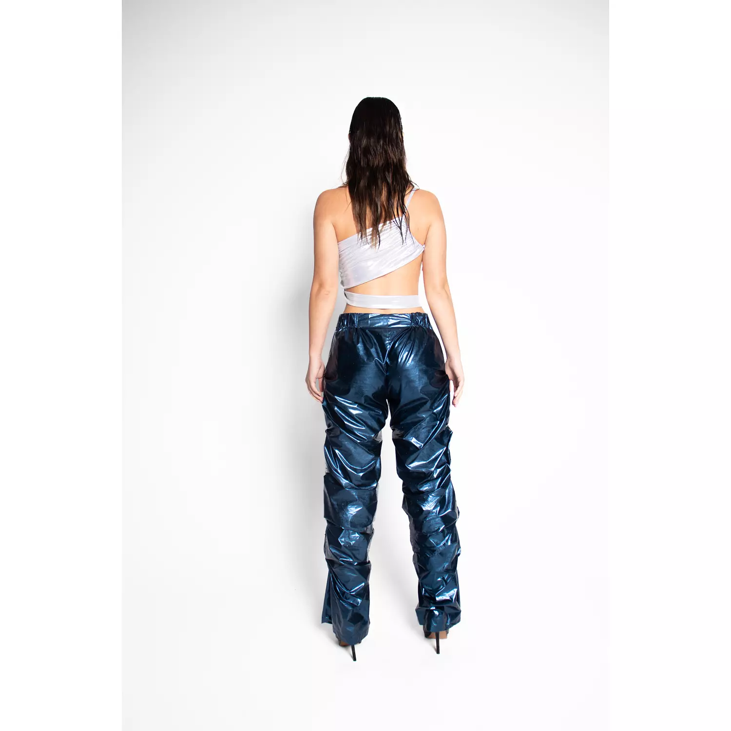 Metallic Pants In Blue 2